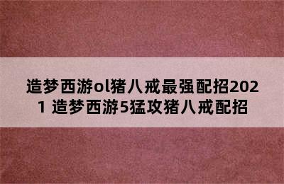 造梦西游ol猪八戒最强配招2021 造梦西游5猛攻猪八戒配招